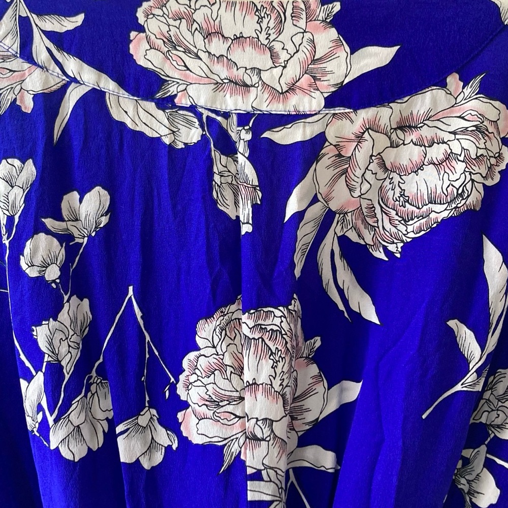 YUMI KIM Rare Silk Floral Mini Dress Party Tie-Waist V-Neck Summer Dress - Picture 9 of 15